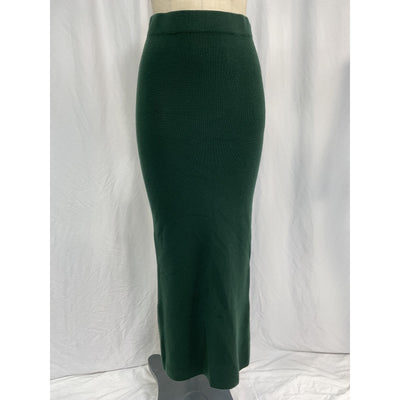 Lapointe Green Merino Wool Slim Maxi Skirt Size M