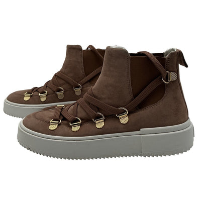 Stuart Weitzman Suede Taupe Ziggy Sneaker Size 6