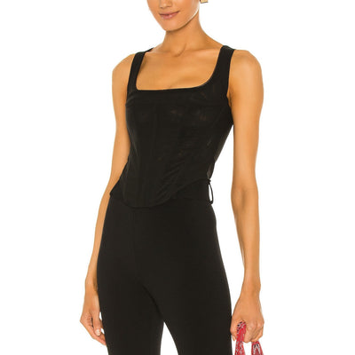 Miaou 'Campbell' Black Corset Size XS
