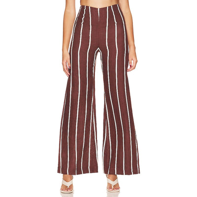 Faithfull The Brand 'La Plage De Mau' Brown Linen Pant Size XS