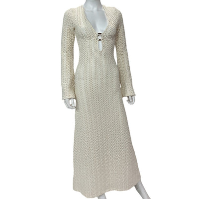 Allsaints Crochet Chalk White Karma Dress Size 4