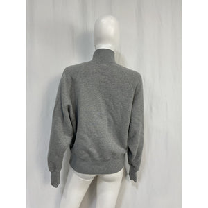 Marissa Webb So Uptight Tan Cotton French Terry Funnel Neck Zip Sweatshirt Size XS