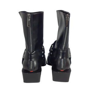 Aeyde Ring Detailed Black Wayne Boots Size IT 37 / US 7