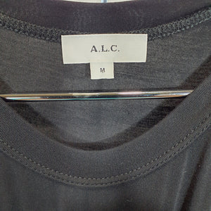 A.L.C. Asymmetric Black Bridget Midi Size M Dress