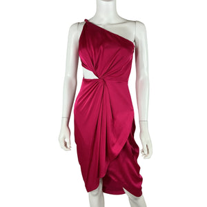 Amur Draped Fuchsia Deena Dress Size 0