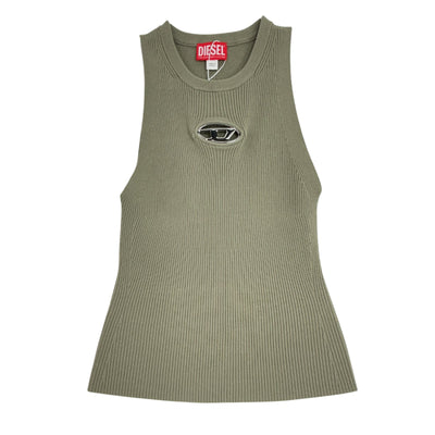 Diesel Ribbed Green Caddix Tank Size XS