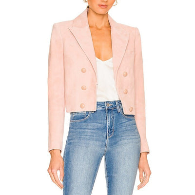L'Agence Cropped Nude Inez Size 00 Blazer