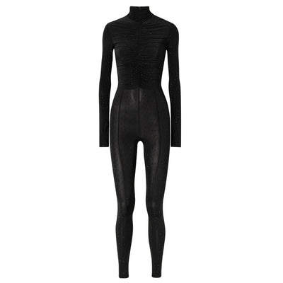 Alex Perry Embellished Black Cove Jumpsuit Size UK  8 / US 4