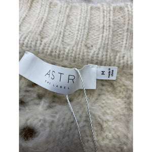 Astr The Label 'Nesmarie' White Acrylic Lace Embellished Cardigan Size M - NWT