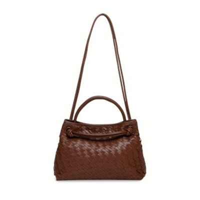 Walter Baker Woven Brown Hazel Top Handle Bag