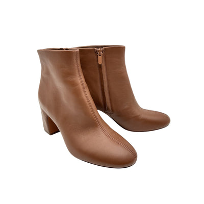 Vince Sleek Brown Terri Ankle Boots Size 8M