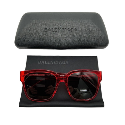 Balenciaga Acetate Red 55mm Square Sunglasses