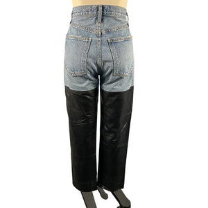 Agolde Pieced 90s Black Blue Pinch Waist Denim Jeans Size 25