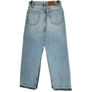 Maje Long Blue Denim Skirt Size 36
