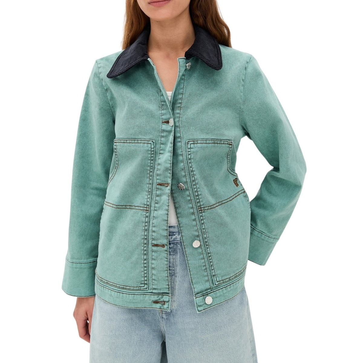 Baum Und Pferdgarten Utility Turquoise Benilda Jacket Size 32/US 0