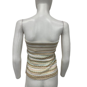 M Missoni Striped Multicolor Strapless Top Size 8