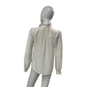 Sézane 'Chlo' Ivory Silk Shirt Size 4