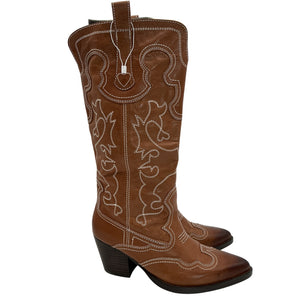 Tony Bianco Western Brown Primrose Boots Size 8.5