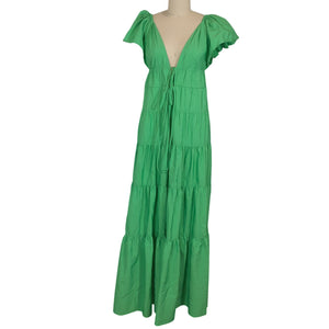 A.L.C. Tiered Green Luca Maxi Size 2 Dress NWT