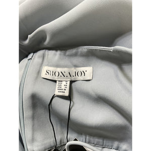 Shona Joy Draped Powder Blue Tulip Hem Maxi Dress Size 8 NWT
