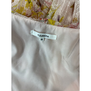 Tularosa Ruffled Lt Rose Floral Evelyn Dress Size M