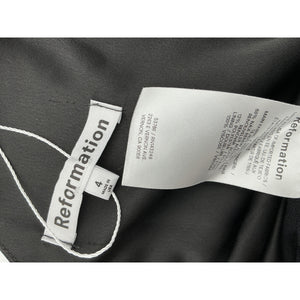 Reformation 'Zaria' Black Silk Dress Size 4