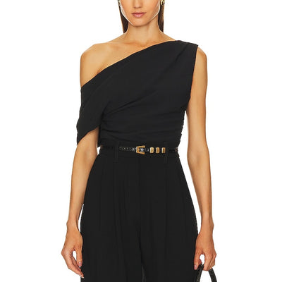 Nicholas Asymmetric Black Arlina Top Size 0