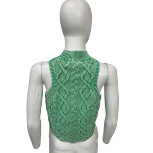 Ser O Ya Ribbed Green Mollie Knit Size L / XL Cotton Tank