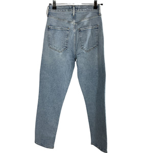 Agolde Classic Blue Riley High Rise Straight Crop Denim Jeans Size 24