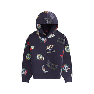 Kith Kids Printed 'Nelson' Blue Cotton Hoodie Size L