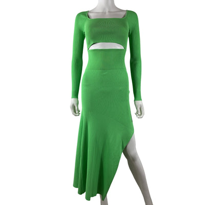 A.L.C. Ribbed Spring Bouquet Clara Midi Dress Size S