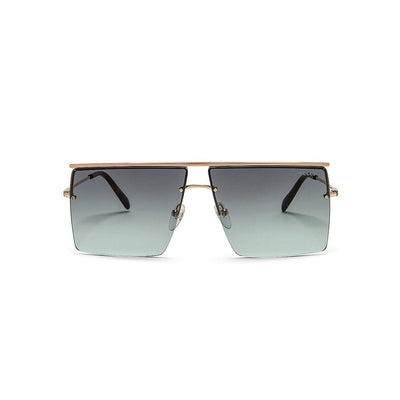 Emilio Pucci Sleek Gold Geometric Rimless Sunglasses