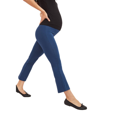 Hatch Stretch Blue The Ultimate Before During And After Crop Flare Pants Size M