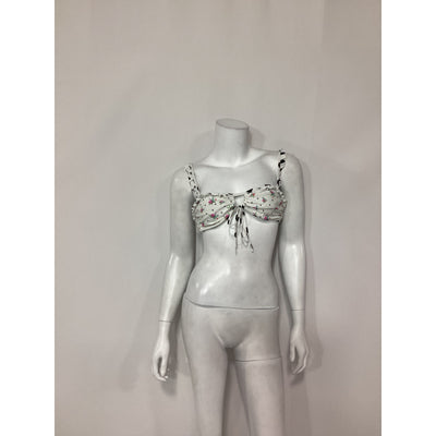For Love & Lemons 'Rosewater' White Bandeau Top Size S