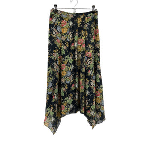 Derek Lam Floral Black Multi Celia Maxi Size 4 Skirt