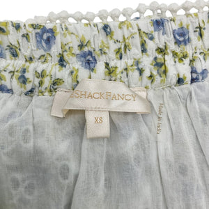 Loveshackfancy Romantic White Garden Stream Ruffle Skirt Size XS