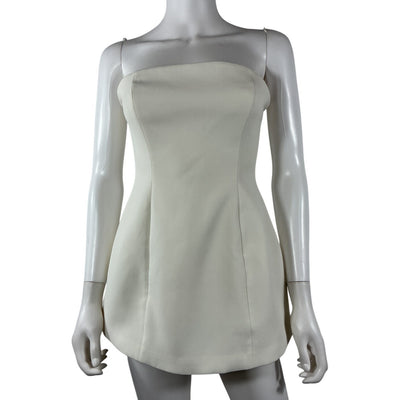 Helsa Structured Beige Heavy Crepe Tunic Top Size S