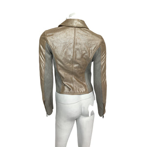 Diesel Metallic Silver Tafy Jacket Size 38 / US Small