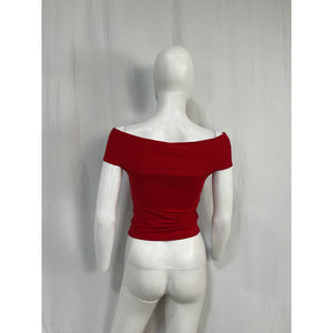 Reformation 'Emerald' Red Tencel Lyocell Knit Top Size XS