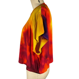 Paco Rabanne Printed Multicolor Cropped Tee Size M NWT