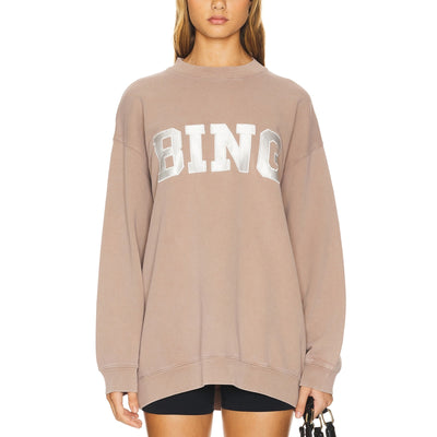 Anine Bing Collegiate Tan Tyler Sweatshirt Size L