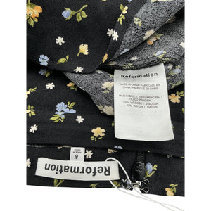Reformation 'Bea' Black Viscose Skirt Size 8
