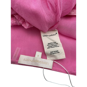Loveshackfancy Embroidered Pink Drella Mini Size 2 Cotton Blend Dress