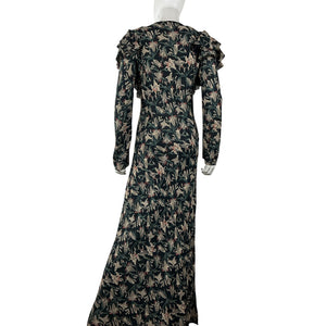 Dôen 'Whistler' Black Viscose Dress Size S