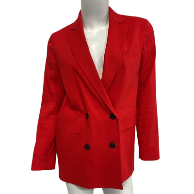 Theory Tailored Red Piazza Blazer Size 00