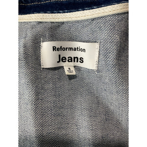Reformation 'Asha' Blue Cotton Denim Top Size 8