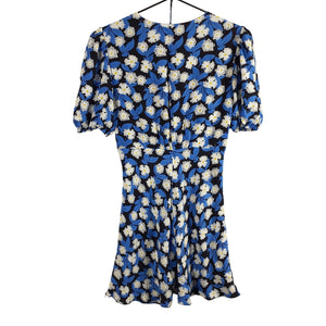 Staud Floral Blue Milla Minidress Size 4