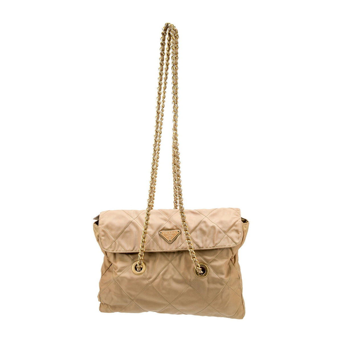 Prada 'Tessuto' Tan Nylon Shoulder Bag