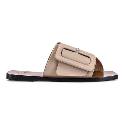 Atp Atelier Leather Beige And Coffee Ceci Slides Size 38 EU / US 8