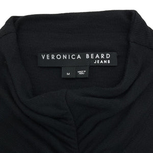 Veronica Beard Sleek Black Theresa Top Size M